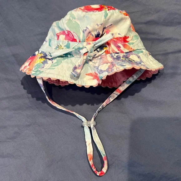 EUC/Like New - Millymook Baby Bucket / Sun Hat - Reversible (0-12 months) - Picture 3 of 8